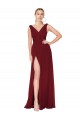 Purcahse  V-Back Sleeveless V-Neck A-Line Soft Chiffon Black Tie Evening Dress UK