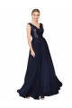 Purcahse  V-Back Sleeveless V-Neck A-Line Soft Chiffon & Sequin Semi Formal Evening Dress UK