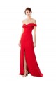 Purcahse  Sleeveless Off the Shoulder A-Line Stretch Crepe Evening Dress UK