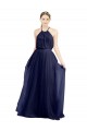 Purcahse  Sleeveless Halter Neck A-Line Tulle Semi Formal Evening Dress UK