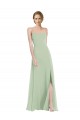 Purcahse  Criss Cross Back Sleeveless Scoop Neck A-Line Soft Chiffon Semi Formal Evening Dress UK
