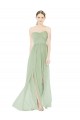 Purcahse  Low Back Sage Sleeveless Sweetheart A-Line Soft Chiffon Semi Formal Evening Dress UK