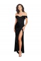 Purcahse  Low Back Sleeveless Sweetheart A-Line Silky Satin Black Tie Evening Dress UK