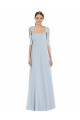 Purcahse  Low Back Sea Glass Sleeveless Spaghetti Straps A-Line Soft Chiffon Semi Formal Evening Dress UK