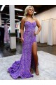 Purcahse  Lavender Sleeveless Sweetheart A-Line Velvet Sequin Homecoming Dress UK