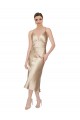 Purcahse  Sleeveless V-Neck A-Line Silky Satin Formal Evening Dress UK