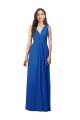 Purcahse  V-Back Royal Blue Sleeveless V-Neck A-Line Soft Chiffon Semi Formal Evening Dress UK