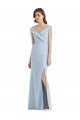 Purcahse  Sleeveless Off the Shoulder A-Line Stretch Crepe Black Tie Evening Dress UK