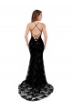 Purcahse  Open Back Sleeveless High Neck Mermaid Lace Black Tie Evening Dress UK