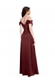 Purcahse  Sleeveless Off the Shoulder A-Line Stretch Satin Evening Dress UK