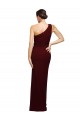 Purcahse  Sleeveless One Shoulder Sheath Stretch Crepe Black Tie Evening Dress UK