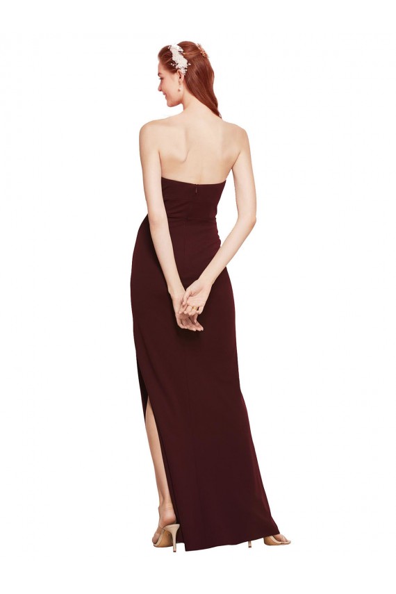 Purcahse  Sleeveless Strapless Sheath Stretch Crepe Formal Evening Dress UK