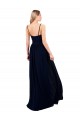 Purcahse  Dark Navy Sleeveless Spaghetti Straps A-Line Soft Chiffon Formal Evening Dress UK