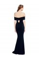 Purcahse  Keyhole Back Sleeveless Off the Shoulder Mermaid Stretch Crepe Evening Dress UK