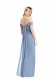 Purcahse  Low Back Sleeveless Off the Shoulder Mermaid Soft Chiffon Semi Formal Evening Dress UK