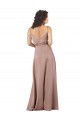 Purcahse  Sleeveless V-Neck A-Line Silky Satin Formal Evening Gown UK