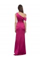 Purcahse  Sleeveless One Shoulder A-Line Stretch Satin Evening Dress UK