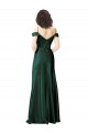 Purcahse  V-Back Sleeveless Off the Shoulder A-Line Stretch Satin Formal Evening Dress UK
