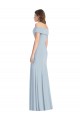 Purcahse  Sleeveless Off the Shoulder Trumpet Stretch Crepe Long Evening Dress UK