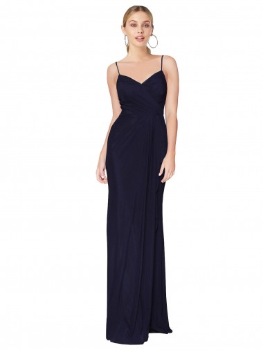 Purcahse  V-Back Sleeveless Spaghetti Straps Mermaid Soft Chiffon Evening Dress UK