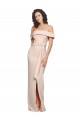 Purcahse  Low Back Nude Sleeveless Off the Shoulder Mermaid Stretch Crepe Formal Evening Dress UK