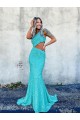 Purcahse  Sleeveless One Shoulder Mermaid Velvet Sequin Evening Dresses UK