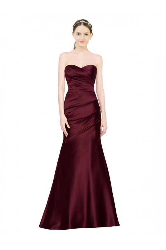 Purcahse  Low Back Sleeveless Sweetheart Mermaid Satin Formal Evening Dress UK