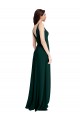 Purcahse  V-Back Midnight Green Sleeveless V-Neck A-Line Stretch Crepe Formal Evening Dress UK