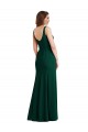 Purcahse  Sleeveless Square Neck Trumpet Stretch Crepe Semi Formal Evening Dress UK