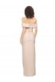 Purcahse  Low Back Nude Sleeveless Off the Shoulder Mermaid Stretch Crepe Formal Evening Dress UK
