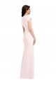 Purcahse  Cap Sleeves V-Neck A-Line Stretch Crepe Formal Evening Dress UK