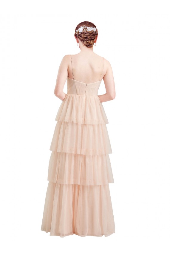 Purcahse  Sleeveless V-Neck A-Line Tulle Semi Formal Evening Dress UK