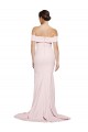 Purcahse  Low Back Pink Sleeveless Square Neck Sheath Stretch Crepe Formal Evening Dress UK