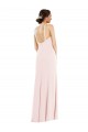 Purcahse  Low Back Sleeveless Halter Neck Trumpet Stretch Crepe Formal Evening Dress UK