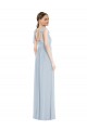 Purcahse  Low Back Sea Glass Sleeveless Spaghetti Straps A-Line Soft Chiffon Semi Formal Evening Dress UK