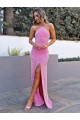 Purcahse  Sleeveless Halter Neck Sheath Velvet Sequin Evening Dress UK