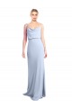 Purcahse  V-Back Sleeveless Cowl Neck Sheath Stretch Crepe Evening Dress UK
