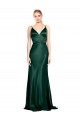 Purcahse  V-Back Sleeveless Spaghetti Straps Sheath Stretch Satin Formal Evening Dress UK