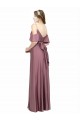 Purcahse  Low Back Cold Shoulder Off the Shoulder Sheath Silky Satin Formal Evening Dress UK