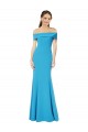 Purcahse  Sleeveless Off the Shoulder Sheath Stretch Crepe Evening Dress UK