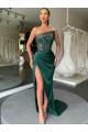Purcahse  Sleeveless Strapless Sheath Velvet Sequin Evening Dress UK