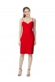Purcahse  Red Sleeveless Sweetheart Sheath Stretch Crepe Formal Evening Dress UK