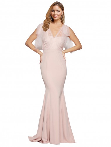 Purcahse  Low Back Sleeveless Sweetheart Sheath Stretch Crepe & Tulle Evening Dress UK