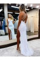 Purcahse  Sleeveless V-Neck Sheath Velvet Sequin Evening Gown UK