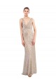 Purcahse  Low Back Sleeveless V-Neck Sheath Sparkling Sequin Formal Evening Dress UK