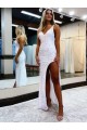 Purcahse  Sleeveless V-Neck Sheath Velvet Sequin Evening Gown UK