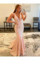 Purcahse  Sleeveless V-Neck Sheath Velvet Sequin Evening Dress UK