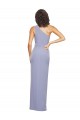 Purcahse  Smoke Blue Sleeveless One Shoulder Sheath Stretch Crepe Formal Evening Dress UK