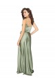 Purcahse  V-Back Sleeveless V-Neck A-Line Silky Satin Formal Evening Dress UK