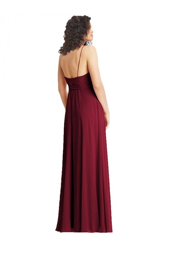 Purcahse  Sleeveless Spaghetti Straps Trumpet Soft Chiffon Formal Evening Dress UK